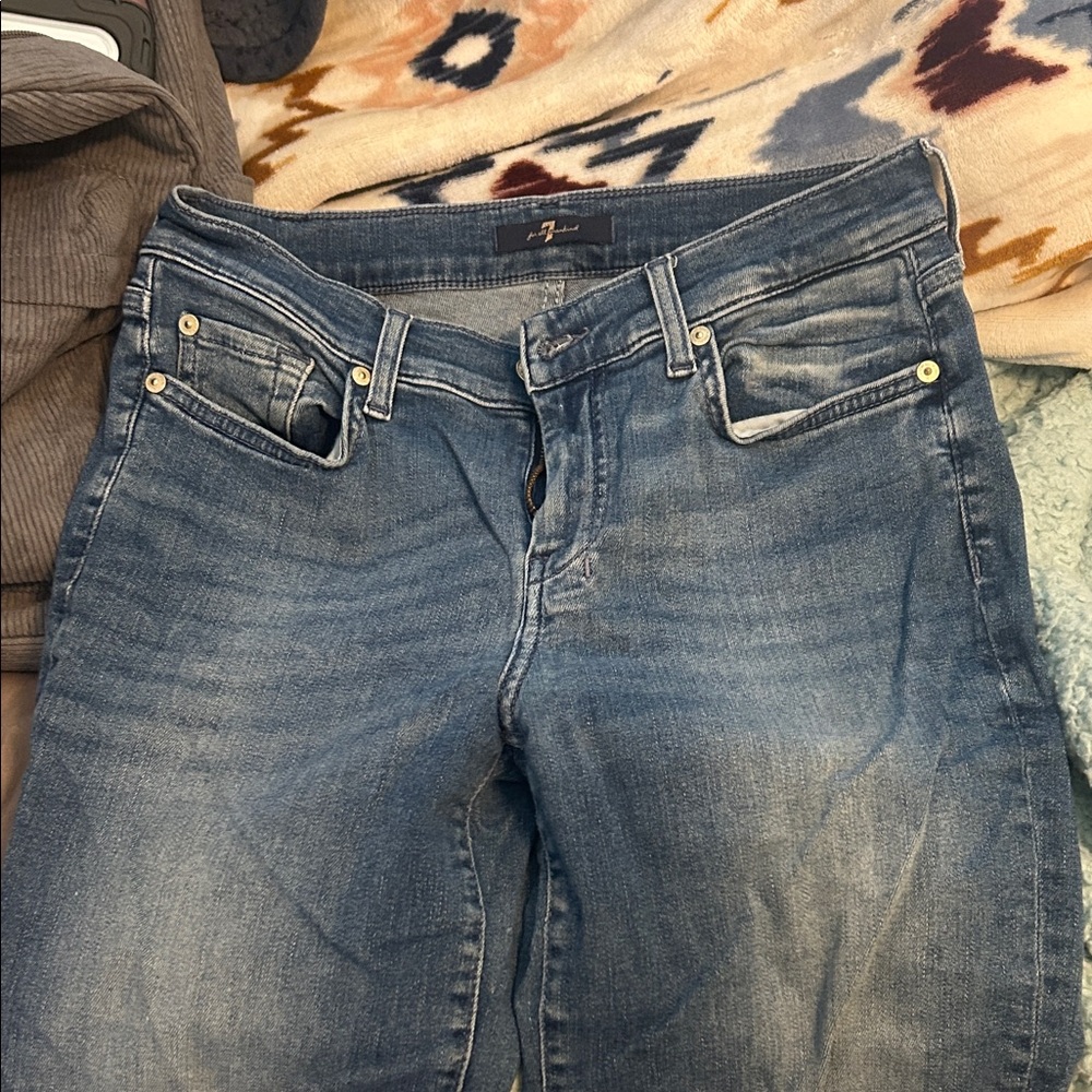 7 For All Mankind Classic Blue Straight Leg Jeans